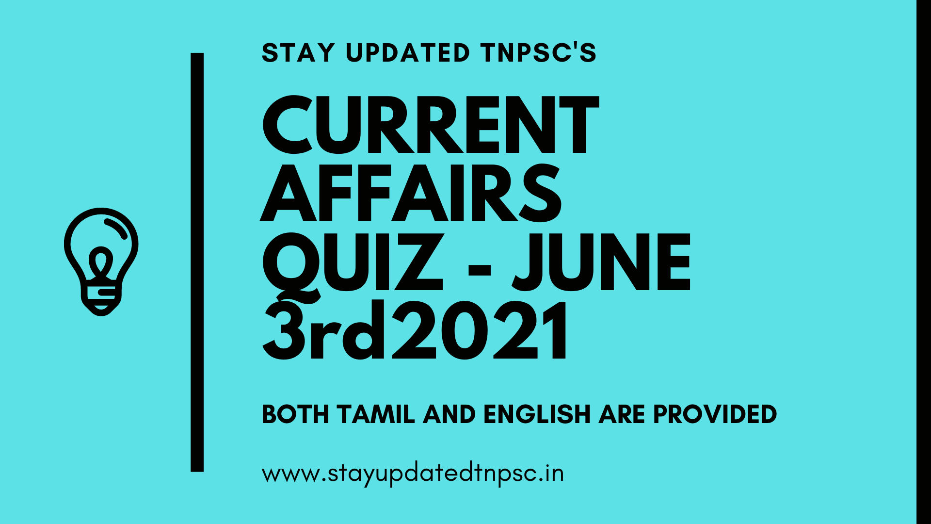 TNPSC DAILY CURRENT AFFAIRS: 03 JUNE 2021