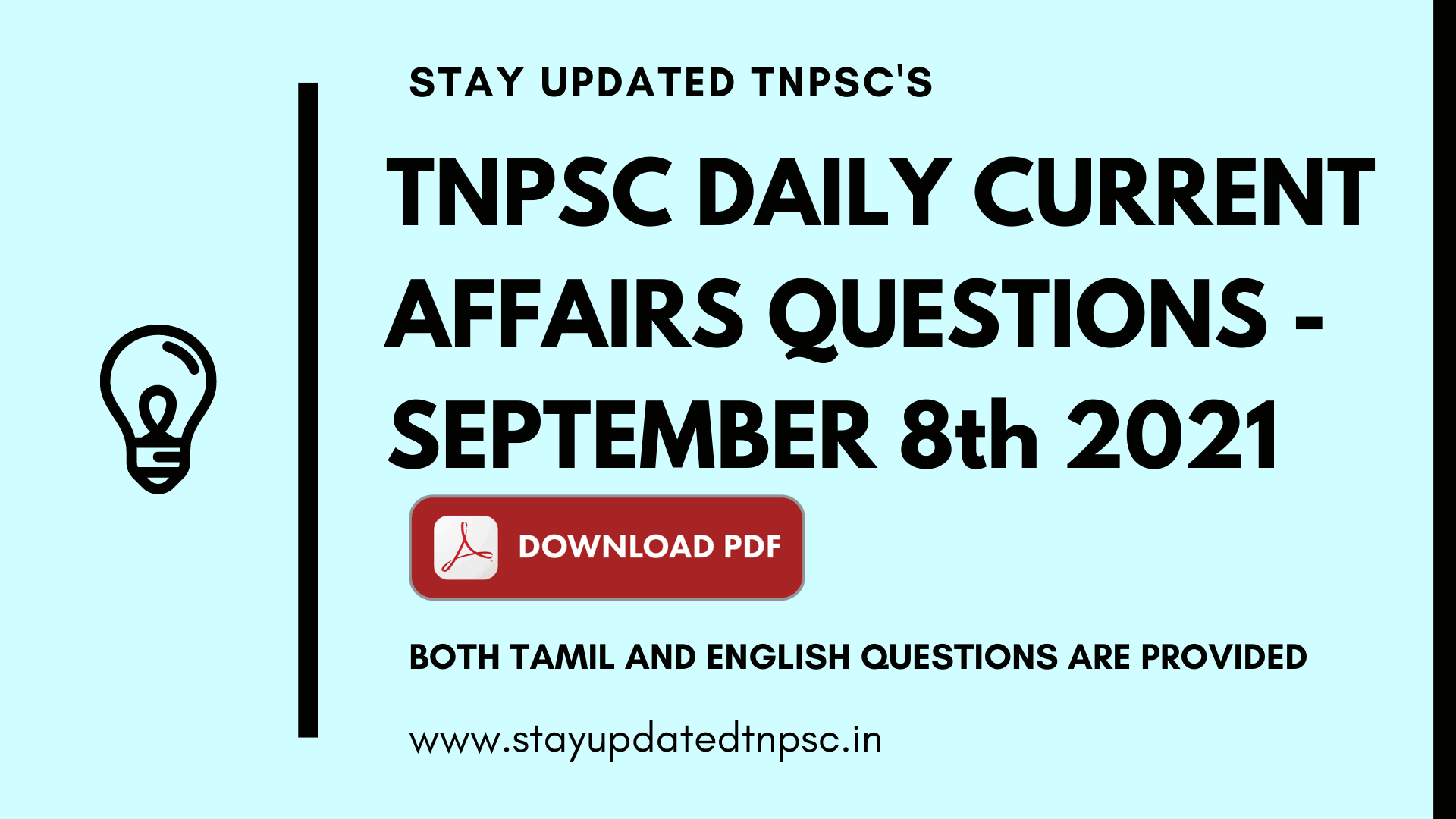 TNPSC DAILY CURRENT AFFAIRS: 08 SEPTEMBER 2021