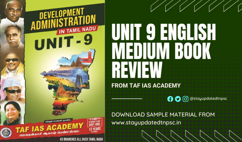 TNPSC UNIT 9 material PDF FROM TAF IAS ACADEMY - ENGLISH MEDIUM